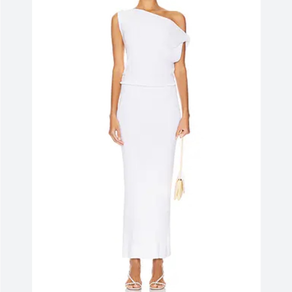 Sunday One-Shoulder White Maxi Dress